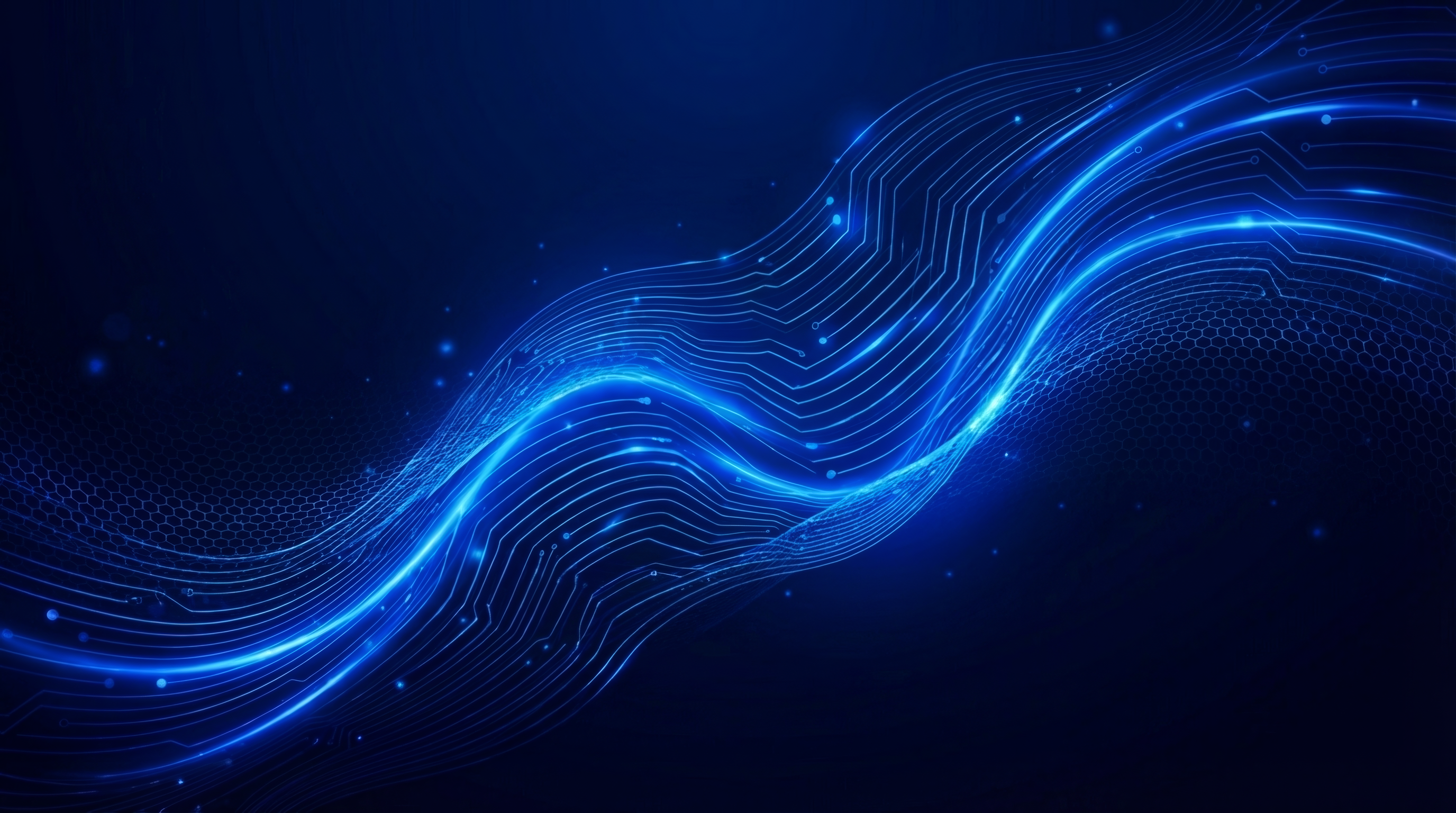 Abstract Blue Wave Background